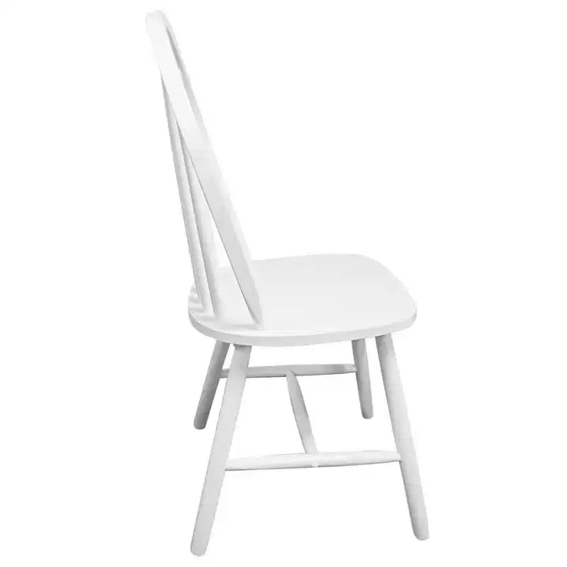 Sedia Standard Durevole in Legno di Gomma Bianca