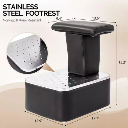 Lavabo e Poltrona per Parrucchiere con Unità Lavatesta e Ampia Vasca in Porcellana
