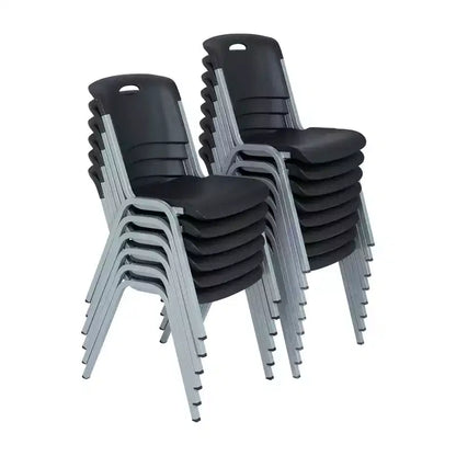Lifetime Commercial Grade Stacking Chair, 14-Pack, Black (80569)