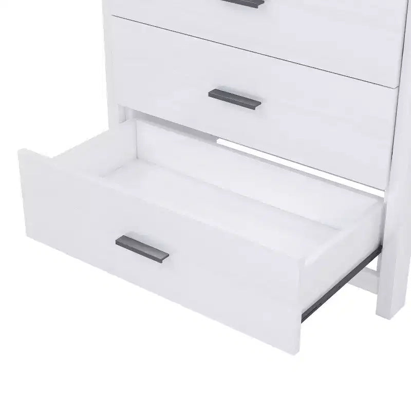 Cassettiera a 5 cassetti in stile retrò country, facile da montare a incastro, cassetti scorrevoli, contenitore sicuro per la camera da letto