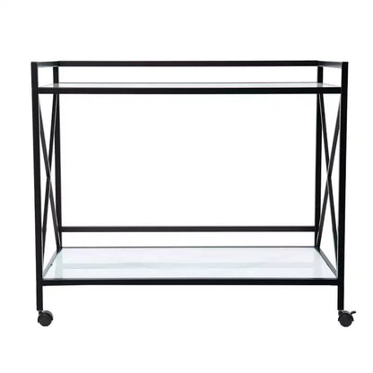 Maxton Bar Cart - Black and White - SEI