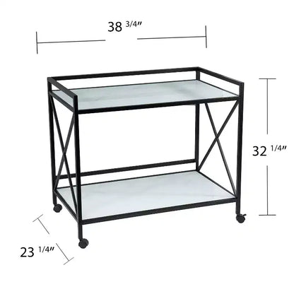 Carrello da Bar Maxton - Bianco e Nero