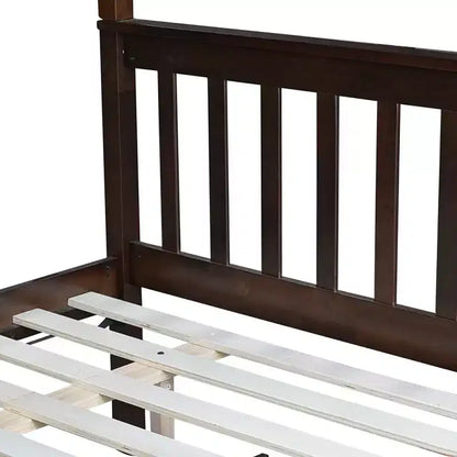 Letto a Castello Gemello su Una Piazza e Mezza con Letto Estraibile e Scala Convertibile