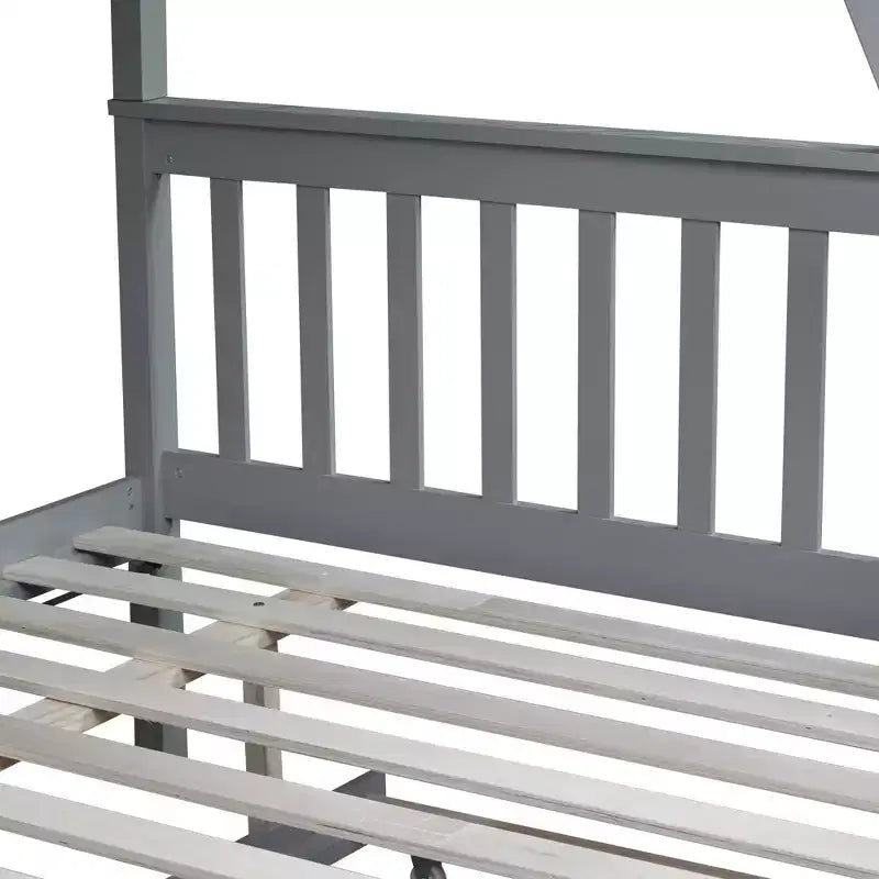 Letto a Castello Gemello su Una Piazza e Mezza con Letto Estraibile e Scala Convertibile