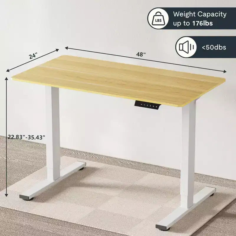 Scrivania elettrica 48 x 24 regolabile in altezza per ufficio domestico, workstation per computer, scrivania con possibilità di lavorare sia in piedi che seduti