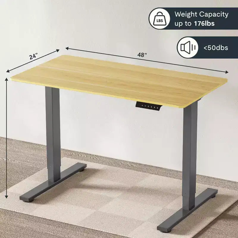 Scrivania elettrica 48 x 24 regolabile in altezza per ufficio domestico, workstation per computer, scrivania con possibilità di lavorare sia in piedi che seduti