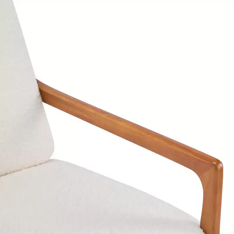 Christopher Knight Home Zephys Poltrona moderna in legno con schienale alto e cuscini in stile Mid-Century