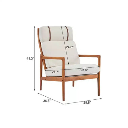 Christopher Knight Home Zephys Poltrona moderna in legno con schienale alto e cuscini in stile Mid-Century