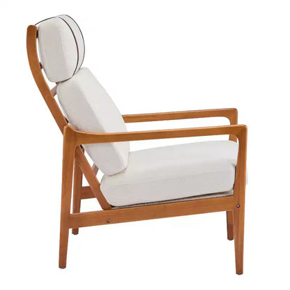 Christopher Knight Home Zephys Poltrona moderna in legno con schienale alto e cuscini in stile Mid-Century