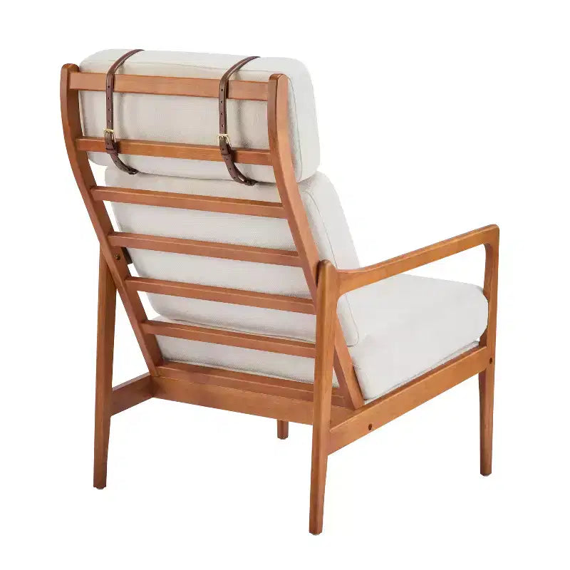 Christopher Knight Home Zephys Poltrona moderna in legno con schienale alto e cuscini in stile Mid-Century