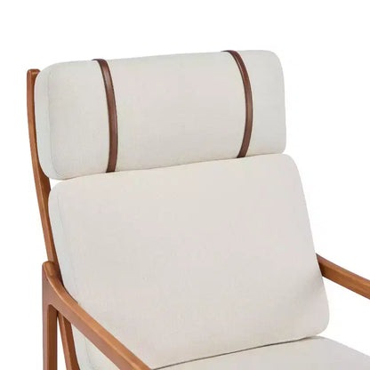 Christopher Knight Home Zephys Poltrona moderna in legno con schienale alto e cuscini in stile Mid-Century