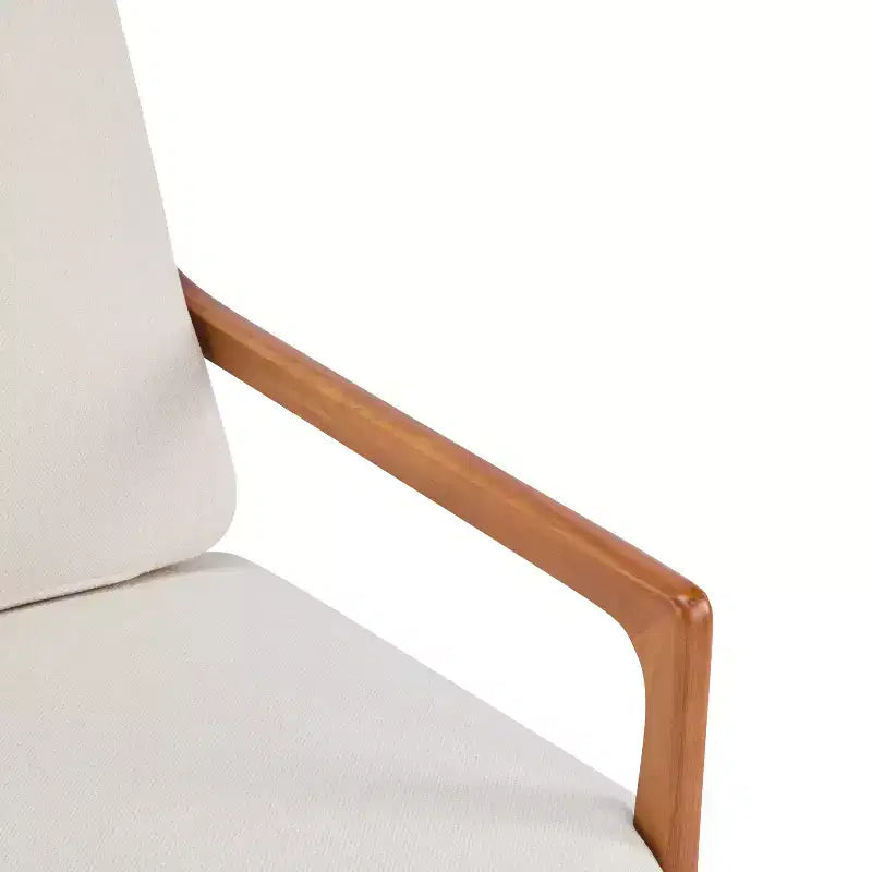 Christopher Knight Home Zephys Poltrona moderna in legno con schienale alto e cuscini in stile Mid-Century