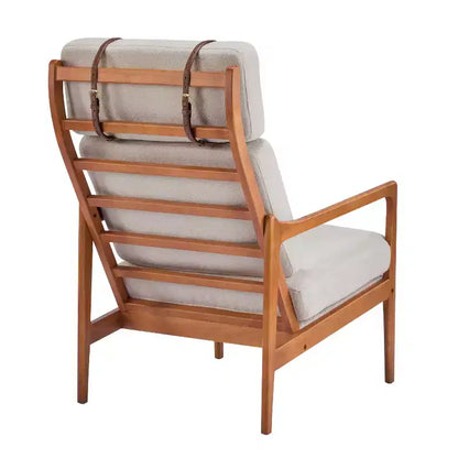 Christopher Knight Home Zephys Poltrona moderna in legno con schienale alto e cuscini in stile Mid-Century