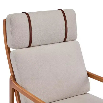 Christopher Knight Home Zephys Poltrona moderna in legno con schienale alto e cuscini in stile Mid-Century