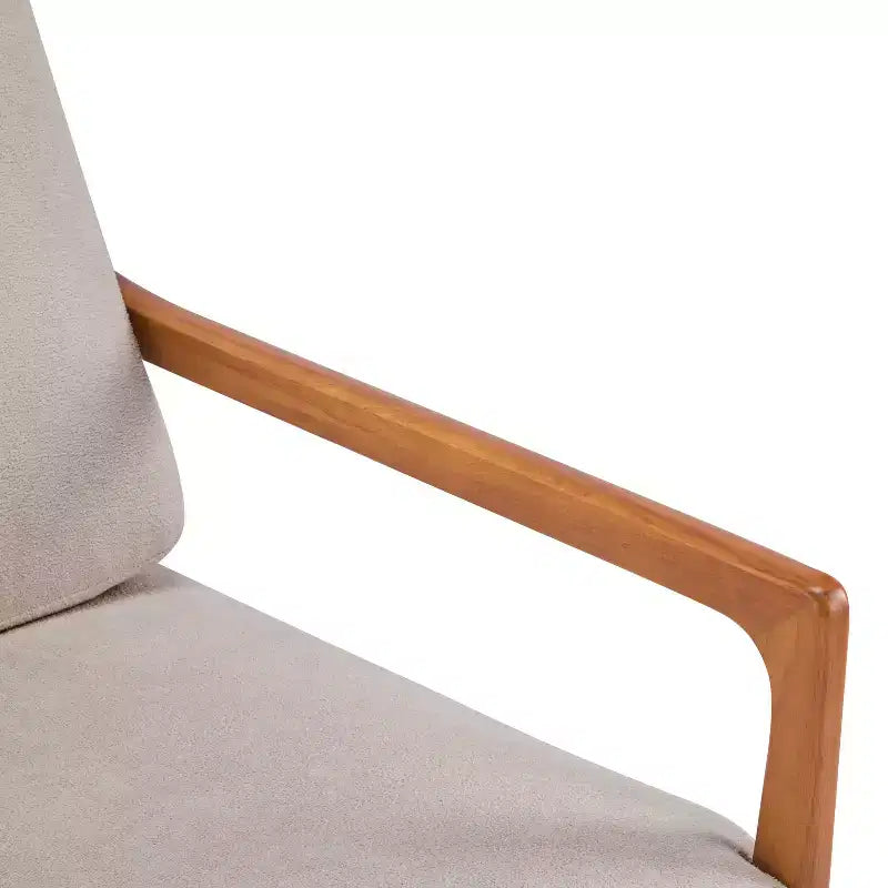Christopher Knight Home Zephys Poltrona moderna in legno con schienale alto e cuscini in stile Mid-Century