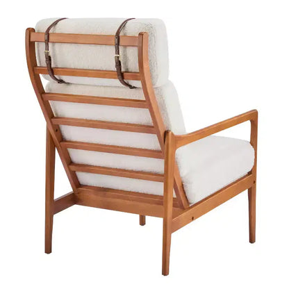 Christopher Knight Home Zephys Poltrona moderna in legno con schienale alto e cuscini in stile Mid-Century