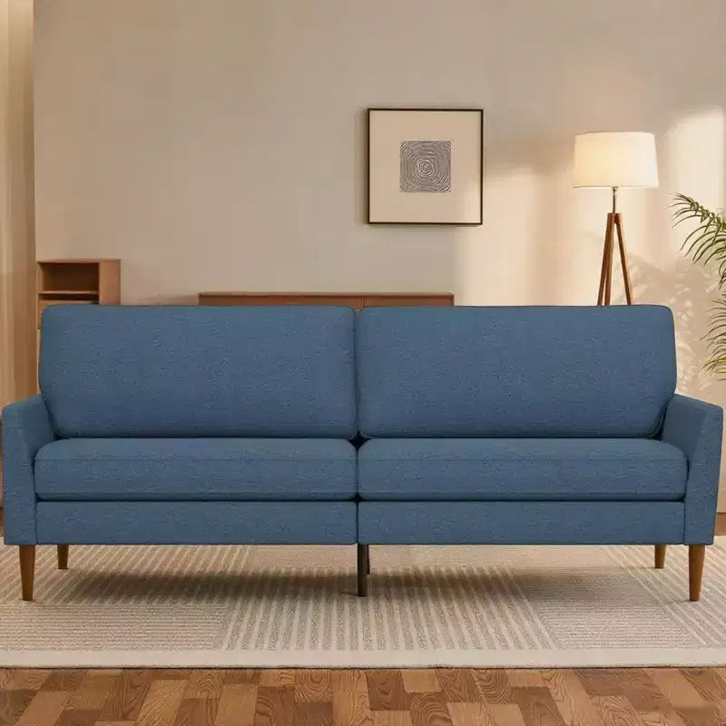 Dyonery 88 Divano Due Posti per Salotto, Comodo Divano Moderno Grigio Blu Oversize, Divano Grande per Camera da Letto Ufficio Montaggio Senza Attrezzi