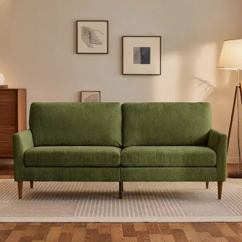 Dyonery 88 Divano Due Posti per Salotto, Comodo Divano Moderno Grigio Blu Oversize, Divano Grande per Camera da Letto Ufficio Montaggio Senza Attrezzi