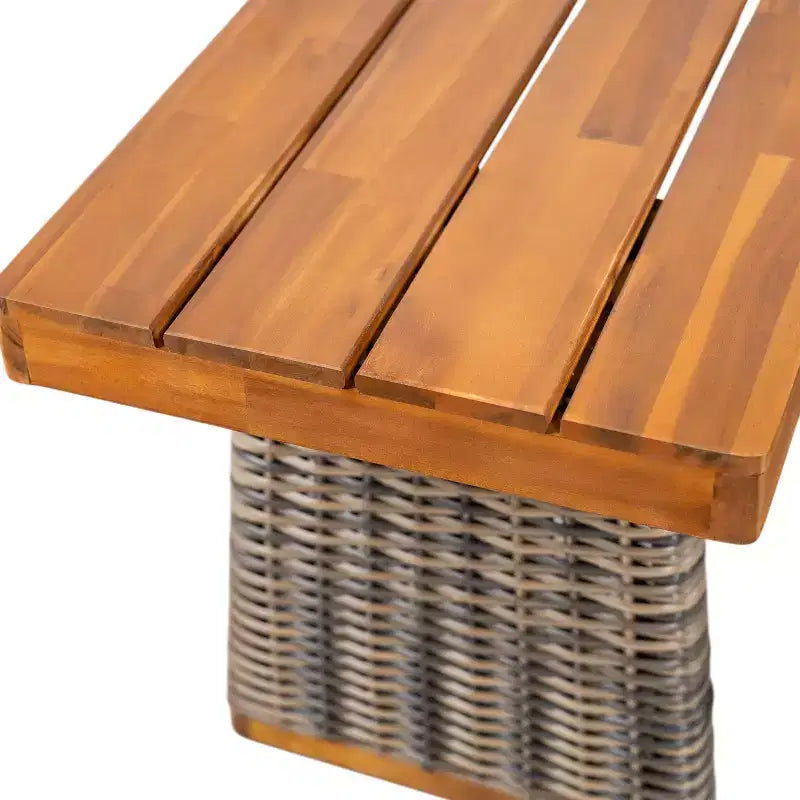 Set da pranzo Christopher Knight Home Varesa in rattan rustico e legno di acacia da 6 pezzi con cuscini