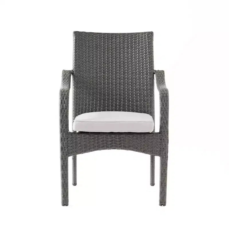 Set da pranzo Christopher Knight Home Varesa in rattan rustico e legno di acacia da 6 pezzi con cuscini