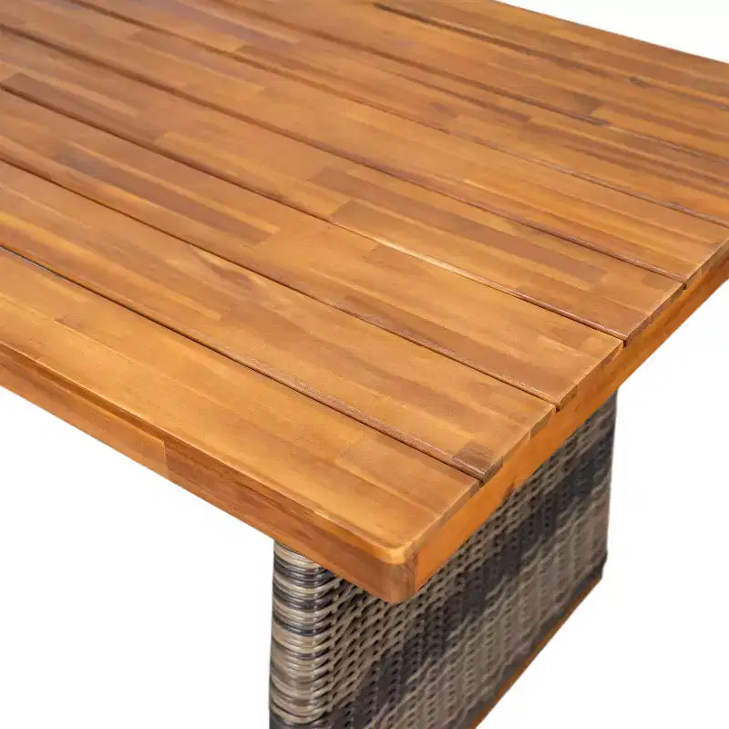 Set da pranzo Christopher Knight Home Varesa in rattan rustico e legno di acacia da 6 pezzi con cuscini