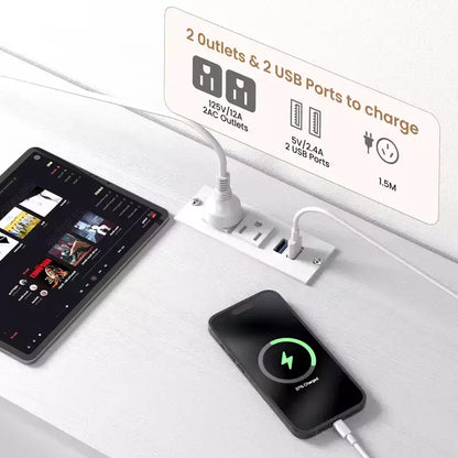 GustoWave Comodino da Comodino a 12 Cassetti in Tessuto, Cassettiera Stretta con Stazione di Ricarica, Luci a LED e Telaio in Metallo, Organizzatore Moderno per Vestiti