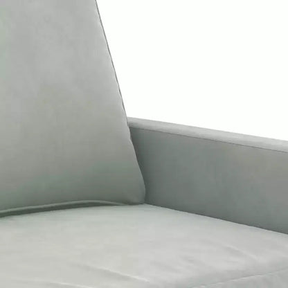vidaXL Divano Moderno a 2 Posti, Realizzato in Velluto con Struttura in Metallo, Seduta Imbottita Confortevole, Grigio Chiaro - Ideale per Soggiorno o Patio