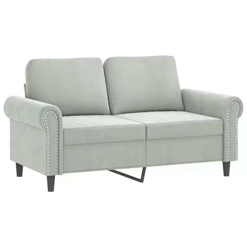 vidaXL Set Divano a 3 Pezzi in Velluto Grigio Chiaro - Relax Confortevole con Telaio Robusto e Cuscini Decorativi per Soggiorno e Zone Lounge