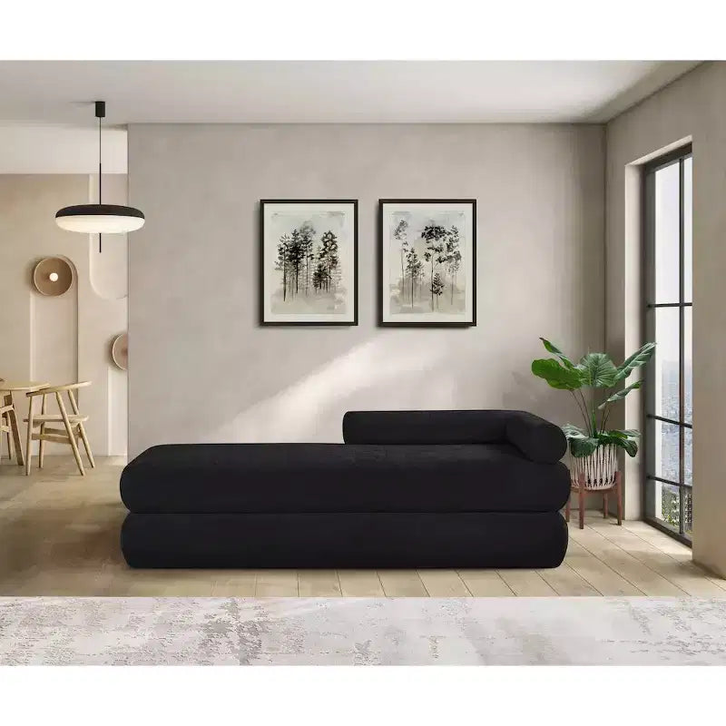 Meridian Furniture, Panca in tessuto ciniglia Kennedy