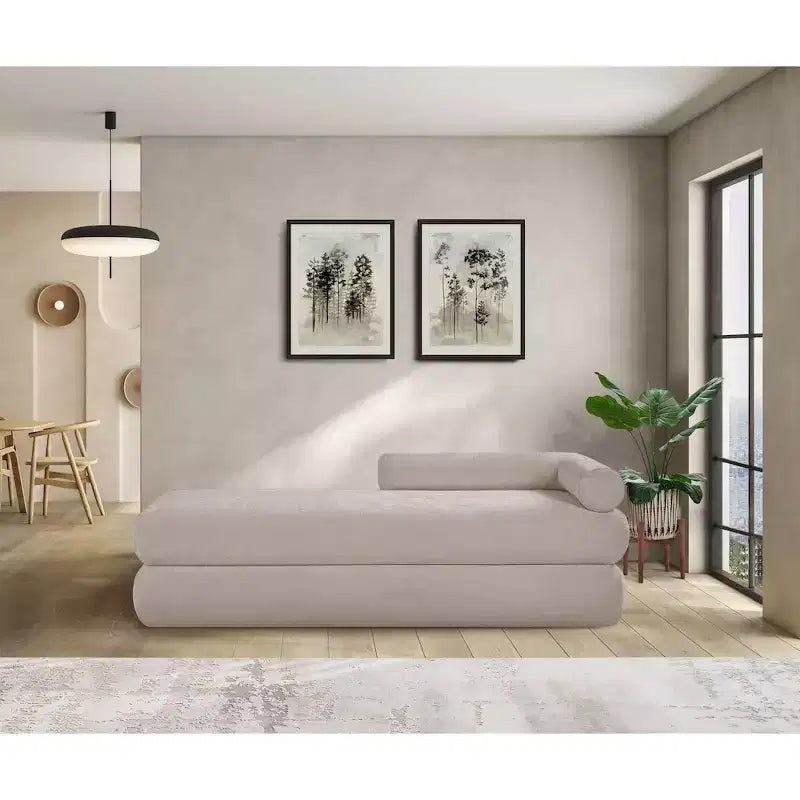 Meridian Furniture, Panca in tessuto ciniglia Kennedy