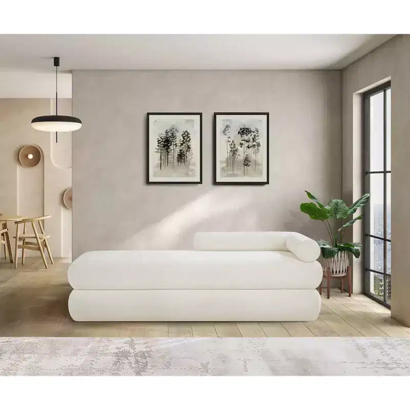 Meridian Furniture, Panca in tessuto ciniglia Kennedy