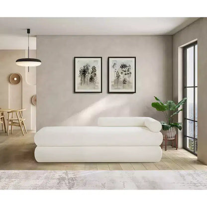 Meridian Furniture, Panca in tessuto ciniglia Kennedy