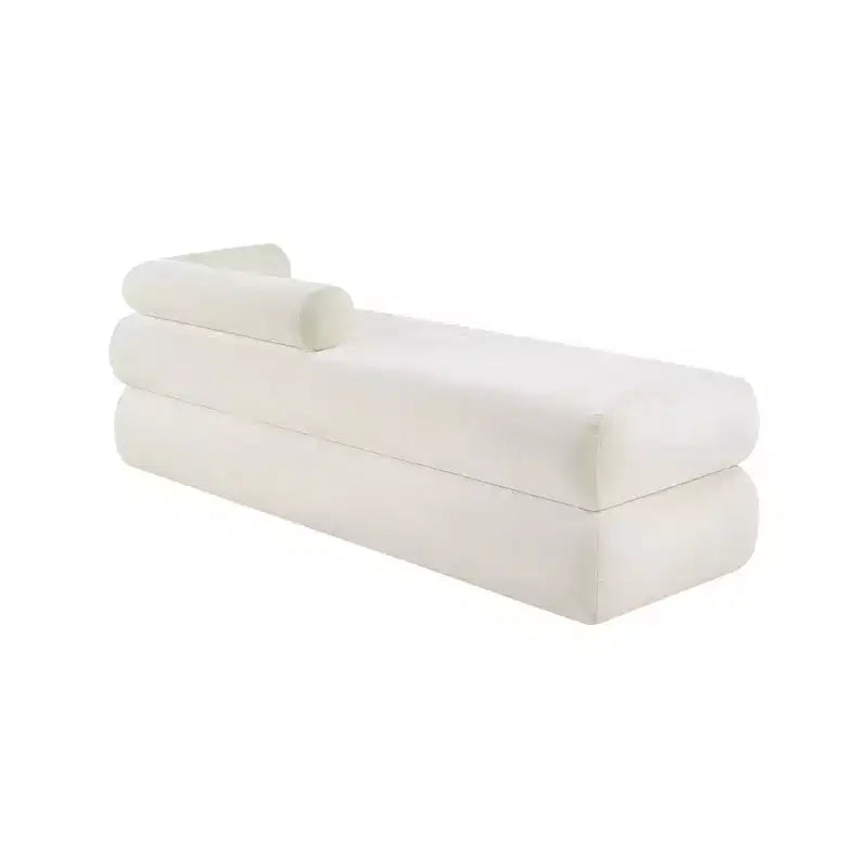 Meridian Furniture, Panca in tessuto ciniglia Kennedy