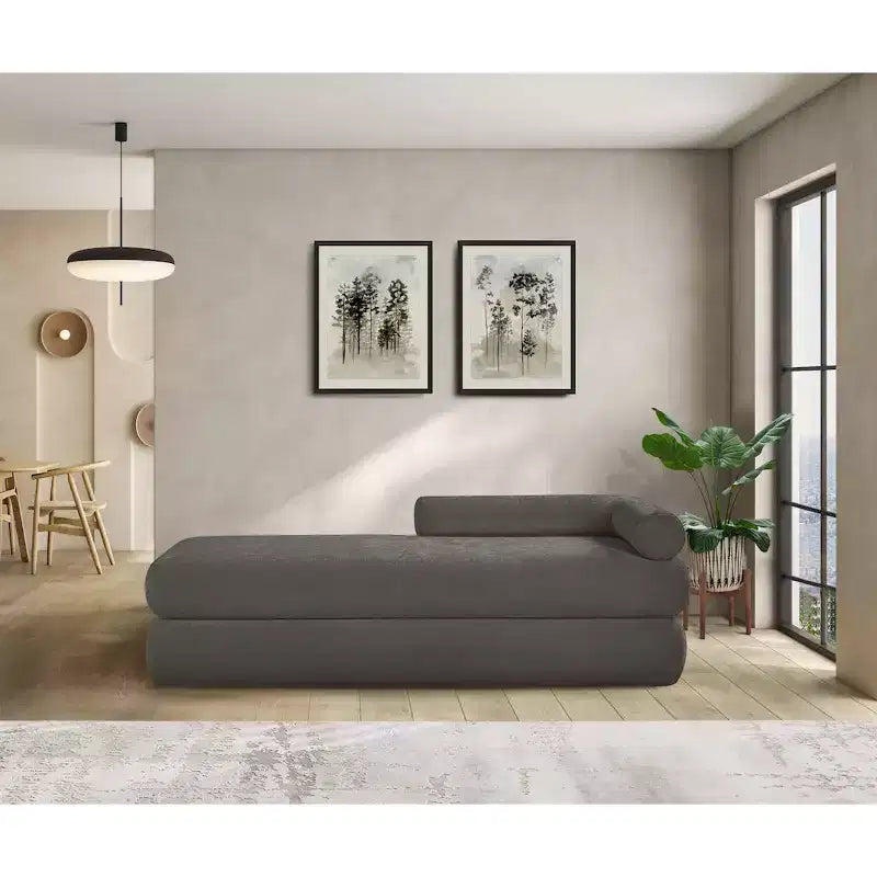 Meridian Furniture, Panca in tessuto ciniglia Kennedy