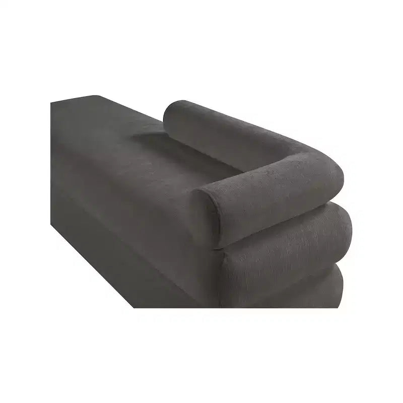 Meridian Furniture, Panca in tessuto ciniglia Kennedy