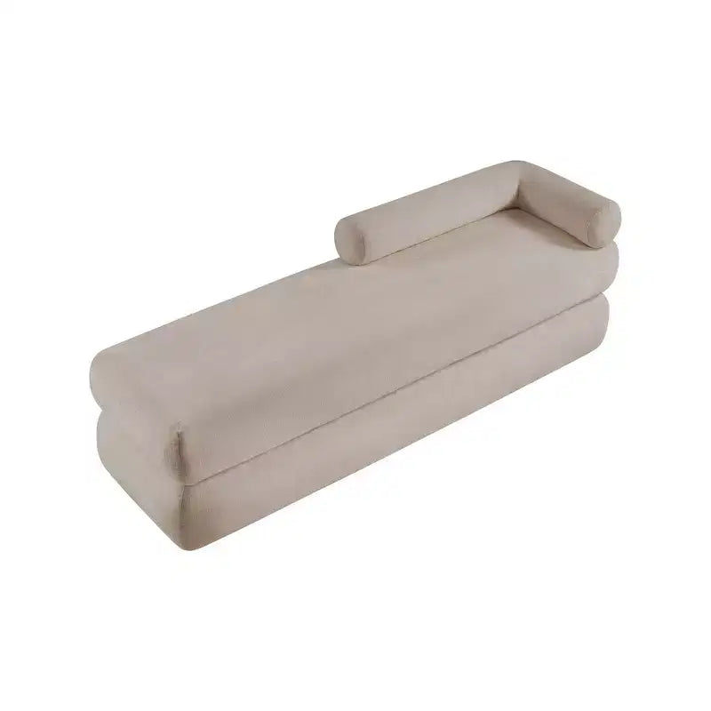 Meridian Furniture, Panca in tessuto ciniglia Kennedy