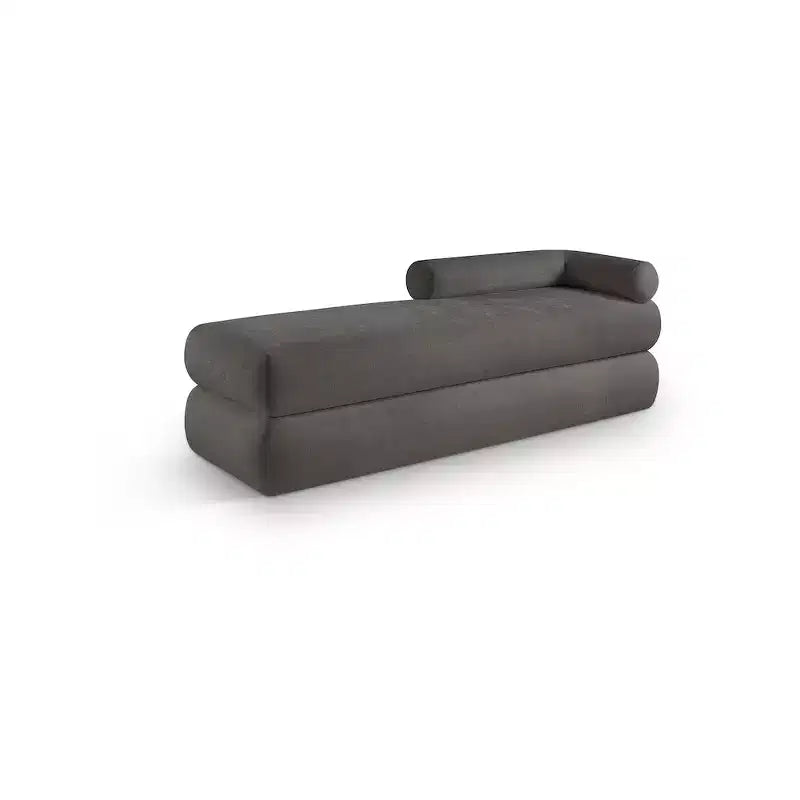 Meridian Furniture, Panca in tessuto ciniglia Kennedy