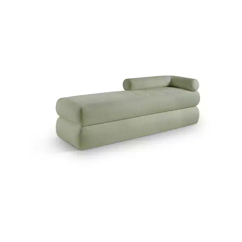 Meridian Furniture, Panca in tessuto ciniglia Kennedy