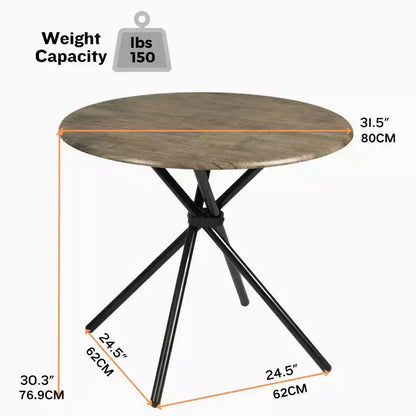 Set da pranzo da 3 pezzi con tavolo rotondo e 2 sedie imbottite, piccolo tavolo da cucina per appartamento, sala da pranzo o bar