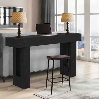 Console da tavolo rustica da 160 cm - Tavolino stretto in legno da divano - Scaffale portaoggetti - Ingresso, corridoio, soggiorno, dietro il divano