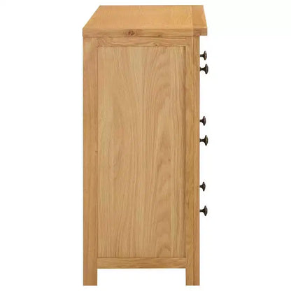 Cassettiera Rovere Naturale Legno massello di rovere, MDF con impiallacciatura di rovere