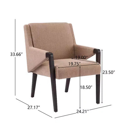 Set da pranzo Anand Moderno 7 pezzi in legno di Hevea con tavolo ovale a piedistallo e sedie rivestite in lino