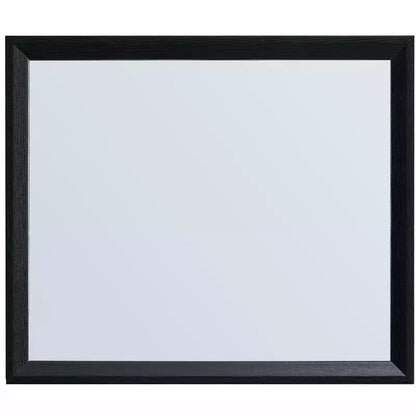 Passion Furniture Rustica 41 in. W x 35 in. H Rectangle Wood Frame Black Dresser Mirror