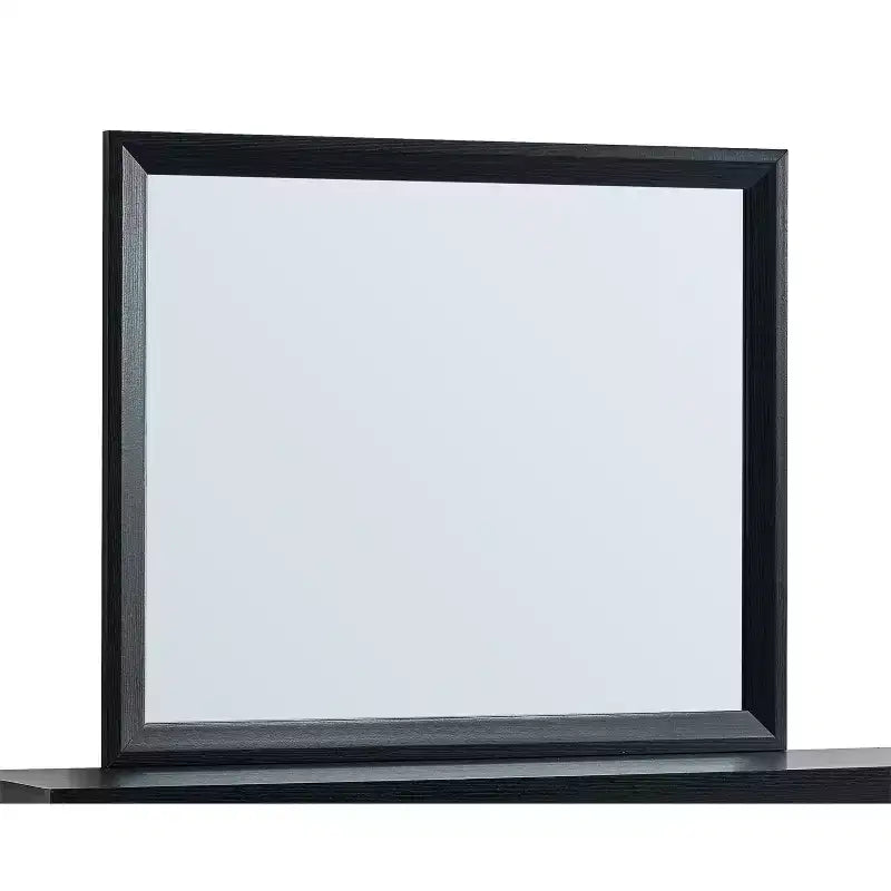 Specchio da comò Rustica in legno, rettangolare, 41 pollici L x 35 pollici H, colore nero