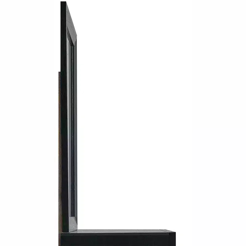 Specchio da comò Rustica in legno, rettangolare, 41 pollici L x 35 pollici H, colore nero