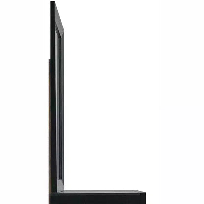 Specchio da comò Rustica in legno, rettangolare, 41 pollici L x 35 pollici H, colore nero