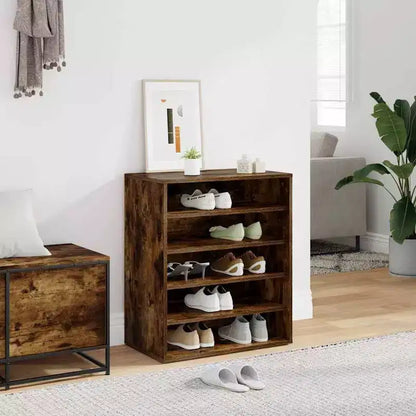 Scarpiera Quercia Fumé in Legno Ingegnerizzato Contenitore Medio
