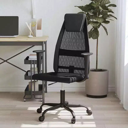 vidaXL Sedia da ufficio nera