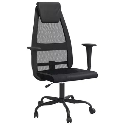 vidaXL Sedia da ufficio nera