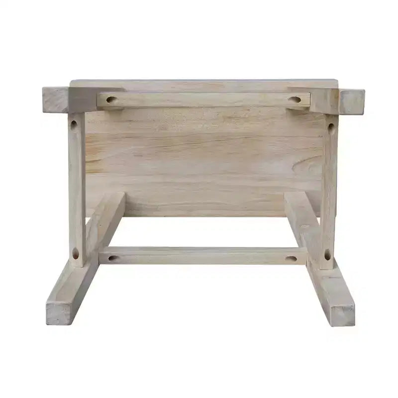 Sgabello con sedile a sella da 45 cm in legno naturale - International Concepts: Legno di para resistente, nessun montaggio richiesto